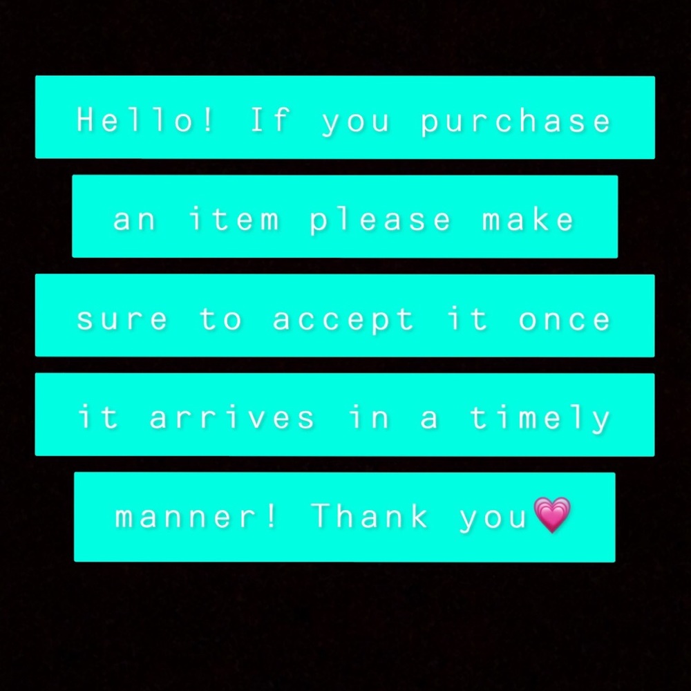 Please accept your purchases!!‼️⚠️❤️